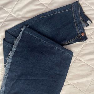 High waisted flared jeans
